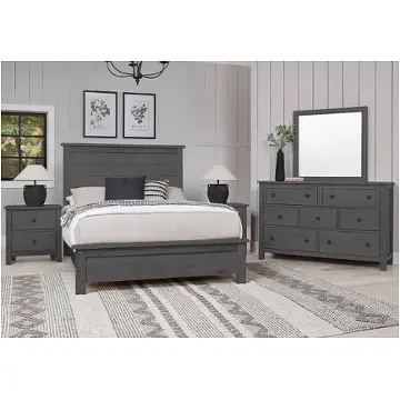 127-558 Vaughan Bassett Furniture Custom Express - Graphite Bedroom Furniture Bed