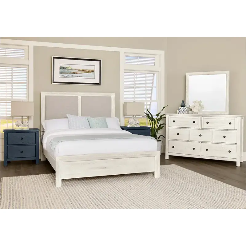 124-661-166-064-944 Vaughan Bassett Furniture Custom Express - Weathered White Bedroom Furniture Bed