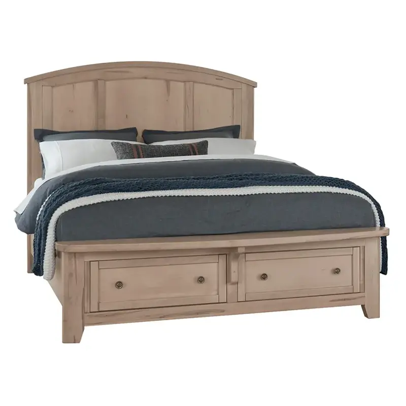 822-557-050b-502 Vaughan Bassett Furniture Woodbridge - Clear Maple Bedroom Furniture Bed