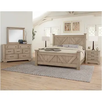 176-557 Vaughan Bassett Furniture Cool Rustic - Clear Maple Bedroom Furniture Bed