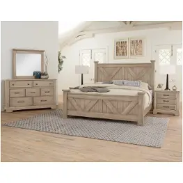 176-557 Vaughan Bassett Furniture Cool Rustic - Clear Maple Bedroom Furniture Bed