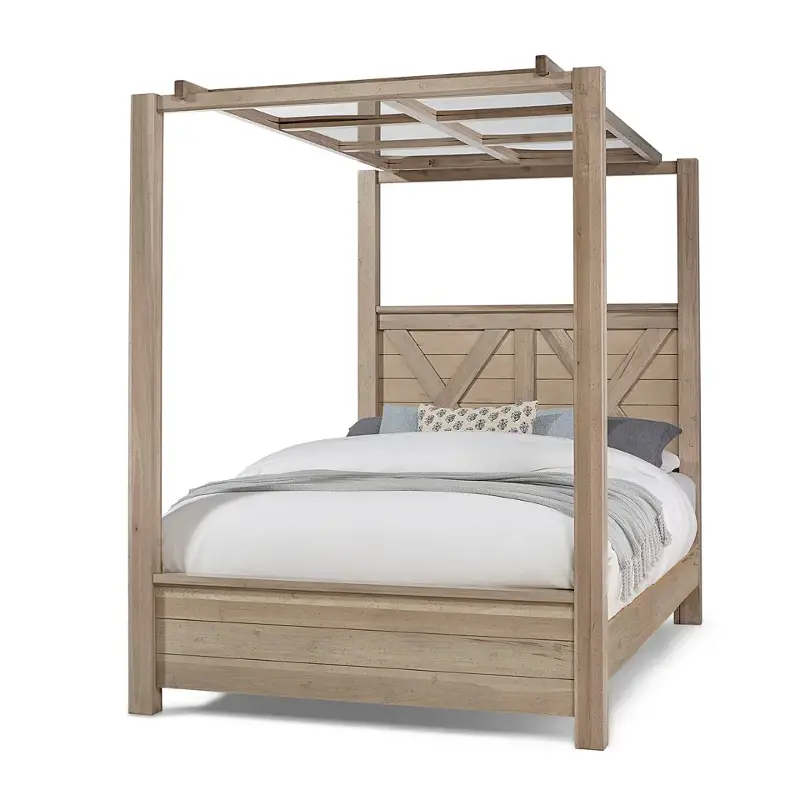 176-553-355-222-822 Vaughan Bassett Furniture Cool Rustic - Clear Maple Bedroom Furniture Bed