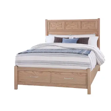 830-050b Vaughan Bassett Furniture Tide And Timber - Clear Oak Bedroom Furniture Bed