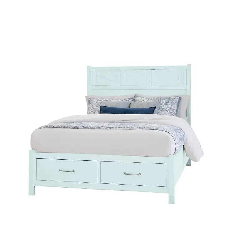 835-050b Vaughan Bassett Furniture Tide And Timber - Blue Maple Bedroom Furniture Bed