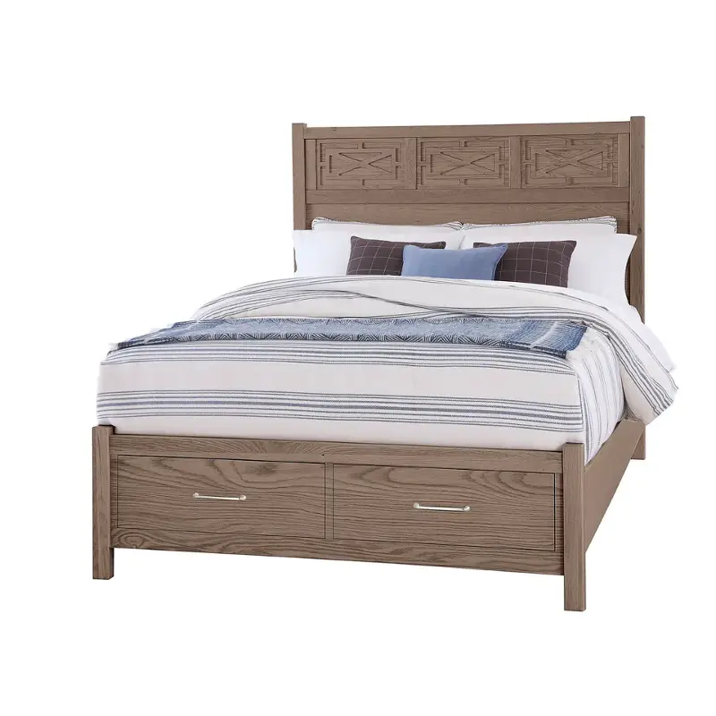 831-050b Vaughan Bassett Furniture Tide And Timber - Grey Oak Bedroom Furniture Bed