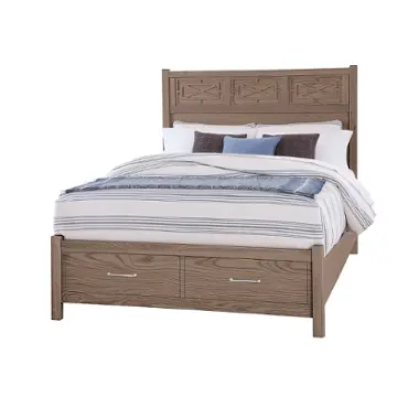 831-066b Vaughan Bassett Furniture Tide And Timber - Grey Oak Bedroom Furniture Bed