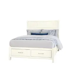 834-050b Vaughan Bassett Furniture Tide And Timber - White Maple Bedroom Furniture Bed
