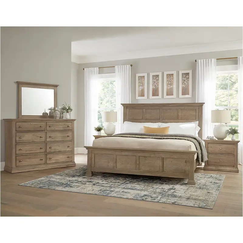 157-668-866-744 Vaughan Bassett Furniture Carlisle - Natural Grey Bedroom Furniture Bed