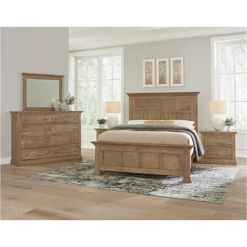 155-668-866-744 Vaughan Bassett Furniture Carlisle - Warm Natural Bedroom Furniture Bed