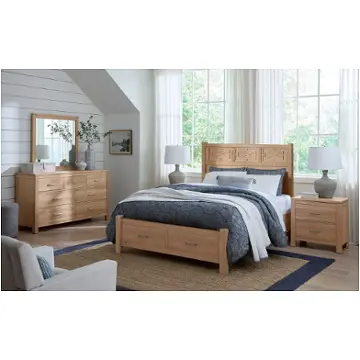 830-557-050b-502 Vaughan Bassett Furniture Tide And Timber - Clear Oak Bedroom Furniture Bed