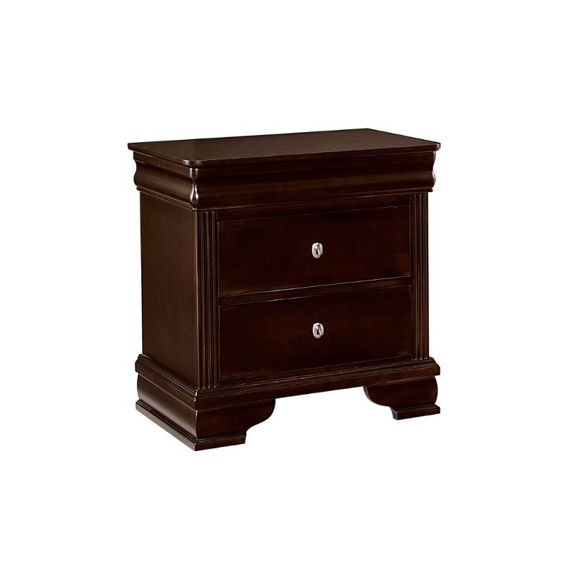 380-226 Vaughan Bassett Furniture French Market - Antique Merlot Bedroom Furniture Nightstand