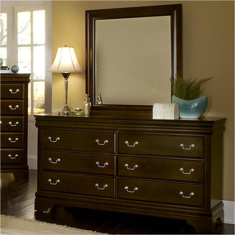 Bb23-002 Vaughan Bassett Furniture Louis - Merlot Bedroom Furniture Dresser