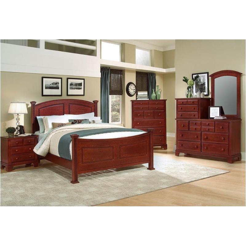 Bb5-558 Vaughan Bassett Furniture Hamilton/franklin - Cherry Bedroom Furniture Bed