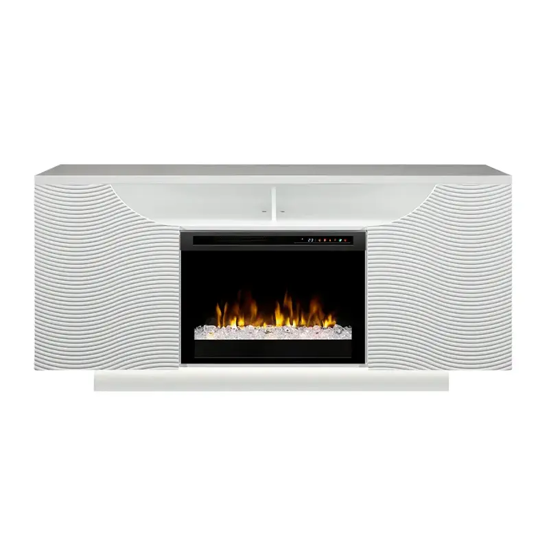 Dm2526-1847gw Dimplex Fireplaces Media Console In White Finish
