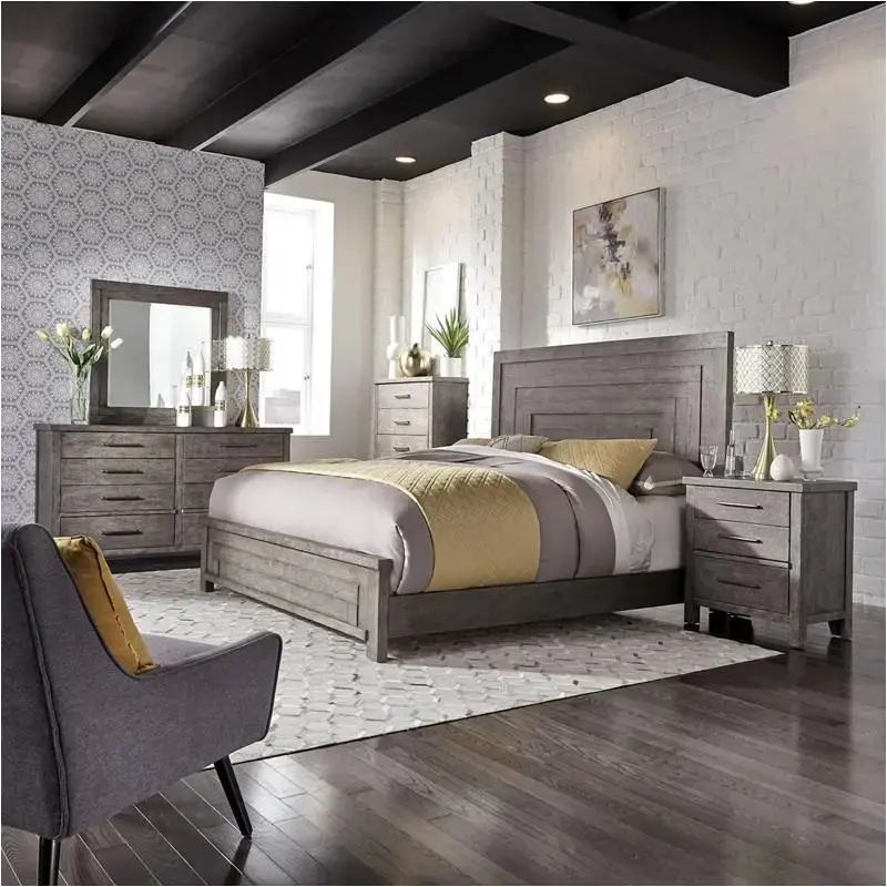 Modern Farmhouse - Charcoal Bedroom Set Liberty Furniture