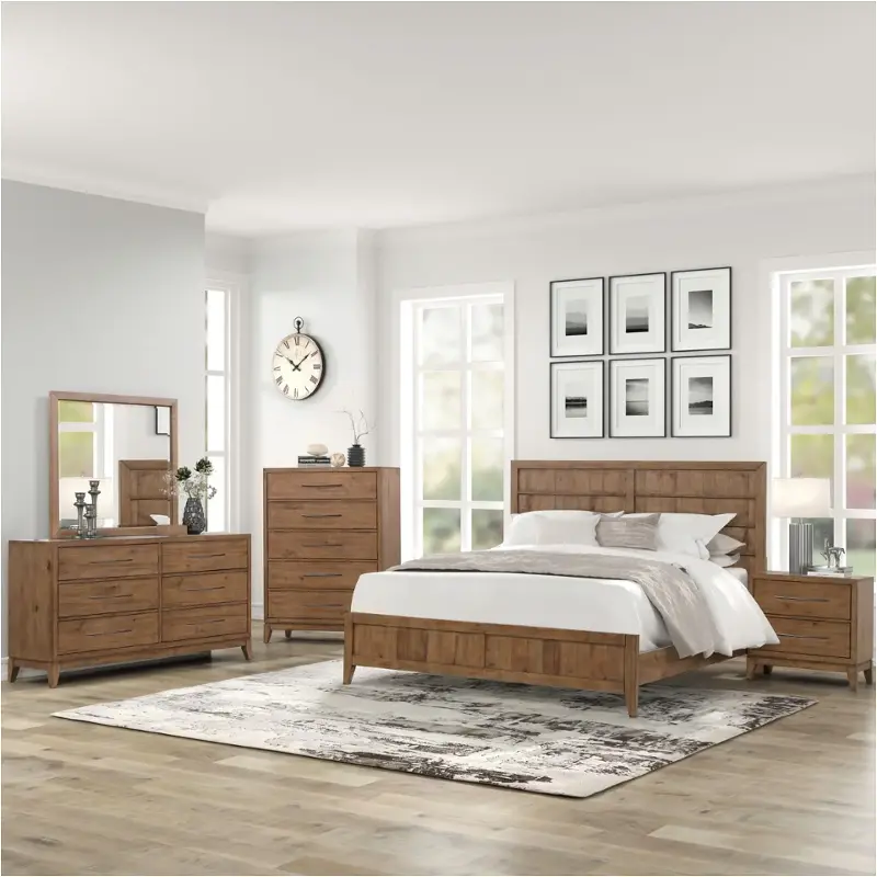 Bed/dresser/mirror/nightstand