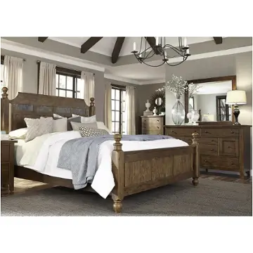 382-br01 Liberty Furniture Hearthstone - Oak Bedroom Furniture Bed