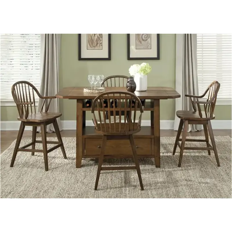 382-gt3660 Liberty Furniture Hearthstone - Oak Dining Room Furniture Counter Height Table
