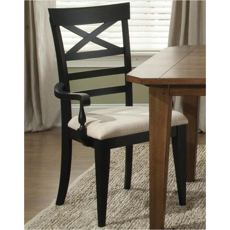 482 C3001a Liberty Furniture X Back Arm, Black Cross Back Dining Room Chairs