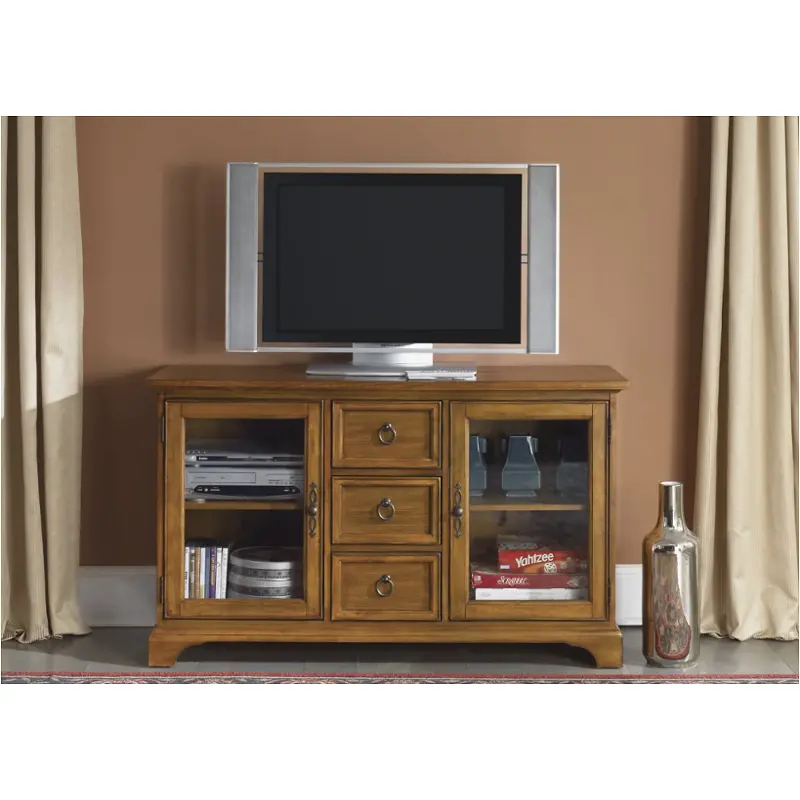 451-tv54 Liberty Furniture Beacon - Oak Home Entertainment Furniture Tv Console