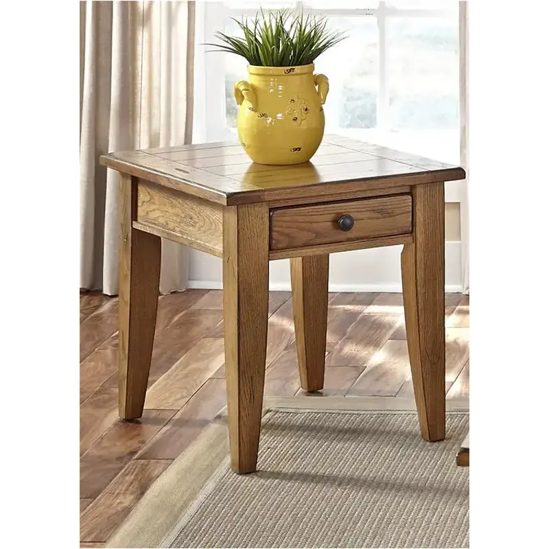 17-ot1007 Liberty Furniture Treasures - Oak And Black Living Room Furniture End Table