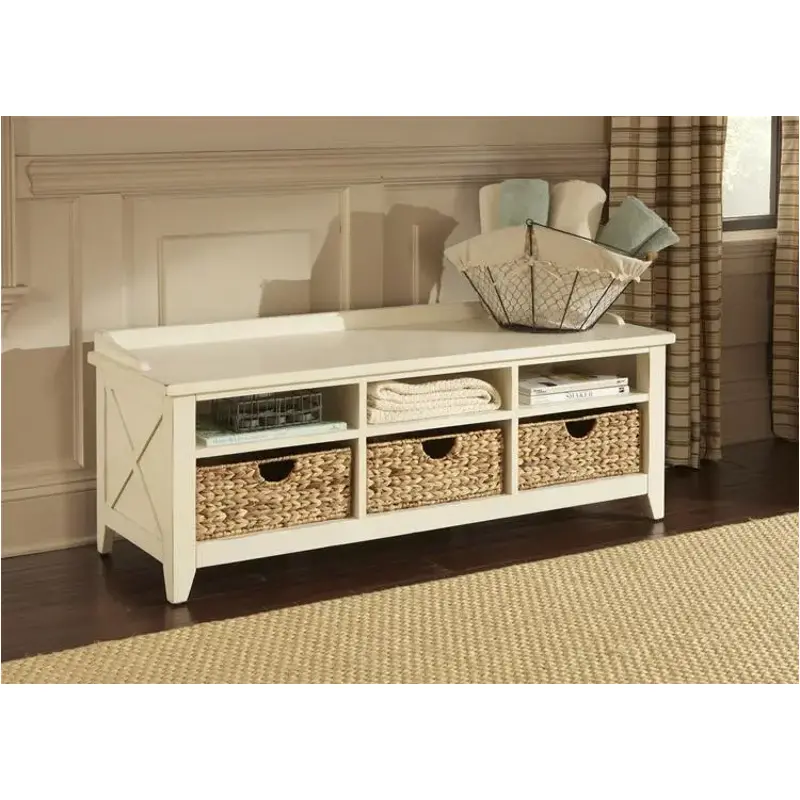 282-ot47 Liberty Furniture Hearthstone - White Living Room Furniture Benche