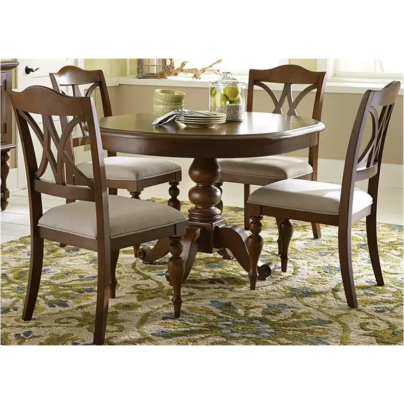 507t4254 Liberty Furniture Round Pedestal Dining Table