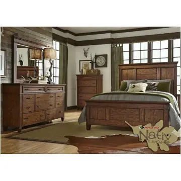 616-br13 Liberty Furniture Rocky Mountain Bedroom Furniture Bed