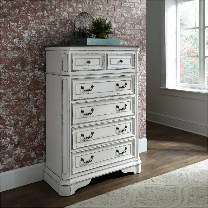 244-br41 Liberty Furniture Magnolia Manor 5 Drawer Chest 244-br41 Liberty Furniture Magnolia Manor 5 Drawer Chest