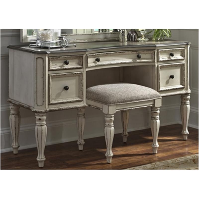 244 Br35 Liberty Furniture Magnolia, Magnolia Manor Antique White Vanity Desk