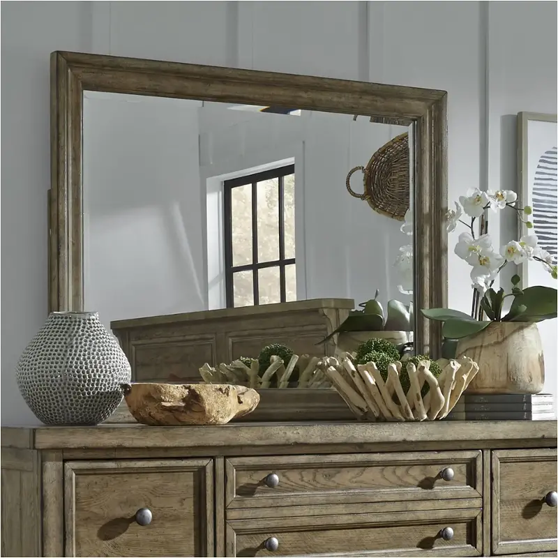 779-br51 Liberty Furniture Harvest Home - Barley Brown Bedroom Furniture Mirror