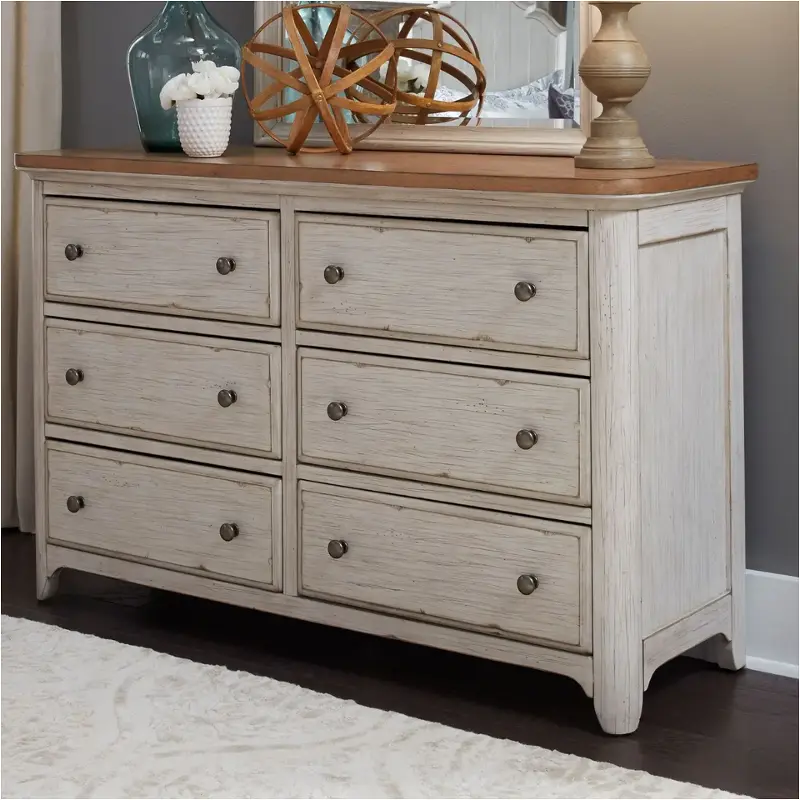 652-br30 Liberty Furniture Farmhouse Reimagined 6 Drawer Dresser