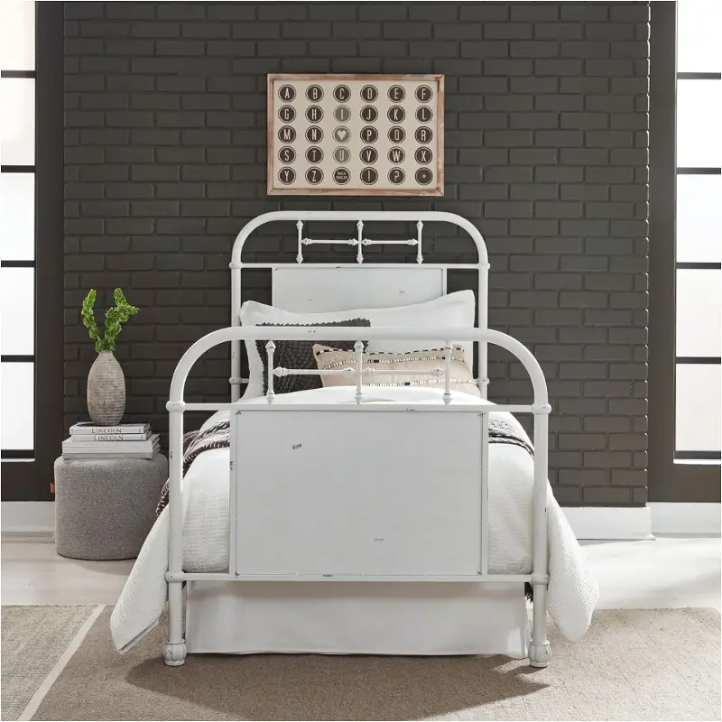 179 Br11hfr Aw Liberty Furniture Twin Metal Bed Antique White