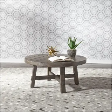 406-ot1013 Liberty Furniture Modern Farmhouse - Charcoal Living Room Furniture Cocktail Table