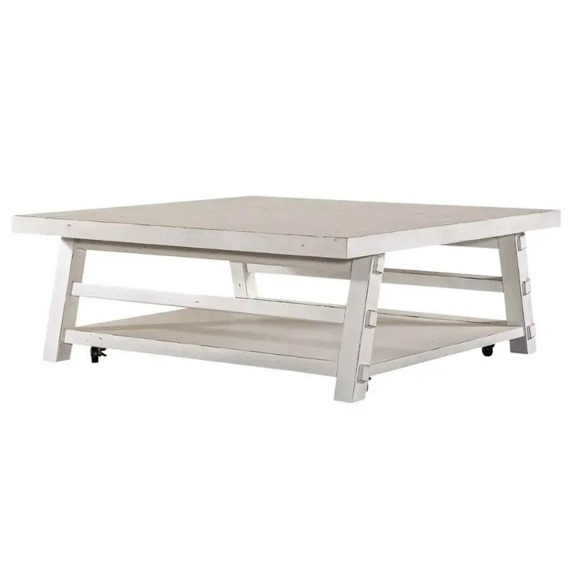 406w-ot1014 Liberty Furniture Modern Farmhouse - White Living Room Furniture Cocktail Table