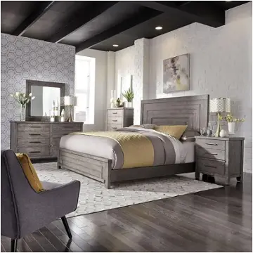 406-br15 Liberty Furniture Modern Farmhouse - Charcoal Bedroom Furniture Bed