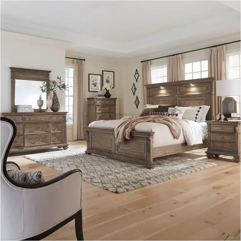 502-br15 Liberty Furniture Carlisle Court King Panel Bed