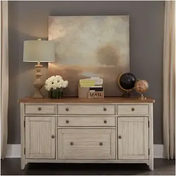652-ho120 Liberty Furniture Farmhouse Reimagined Home Office Furniture Credenza