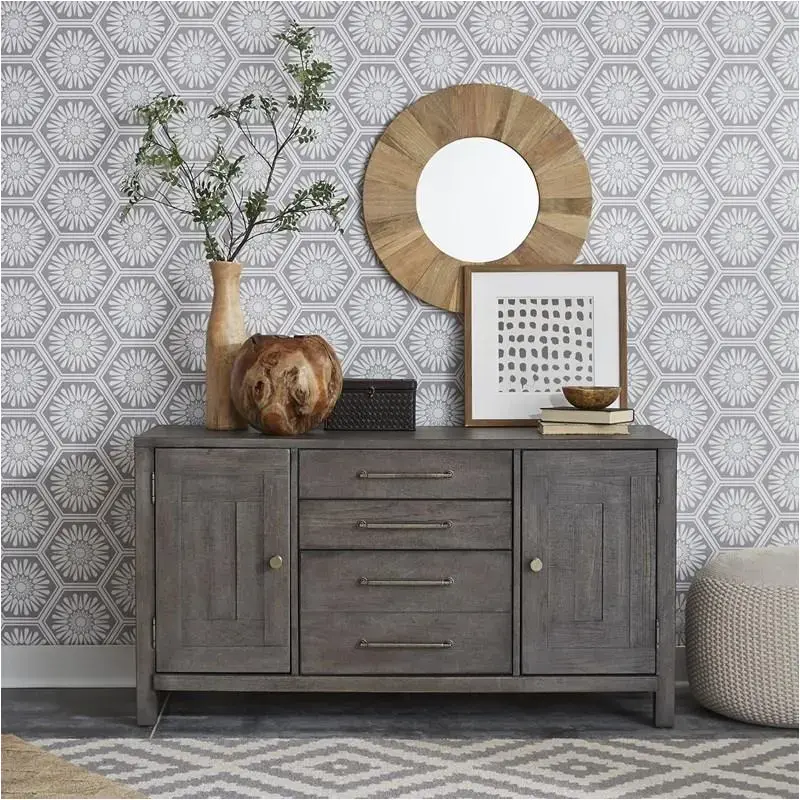 406-ho120 Liberty Furniture Modern Farmhouse - Charcoal Home Office Furniture Credenza