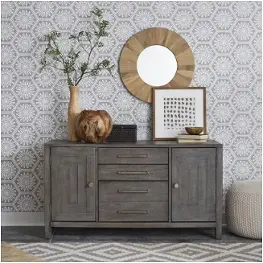 406-ho120 Liberty Furniture Modern Farmhouse - Charcoal Home Office Furniture Credenza