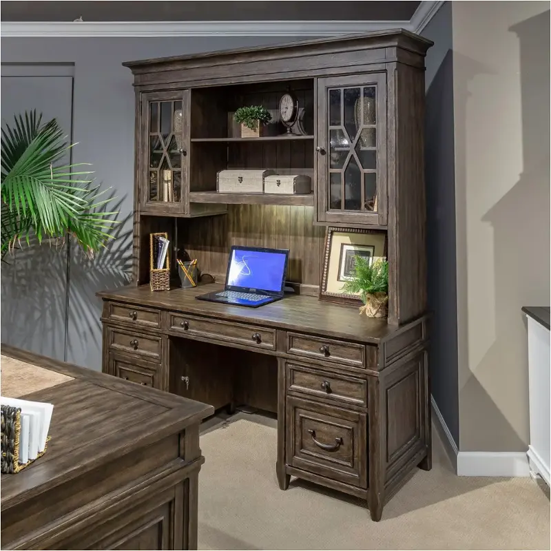 Home office credenza store with hutch