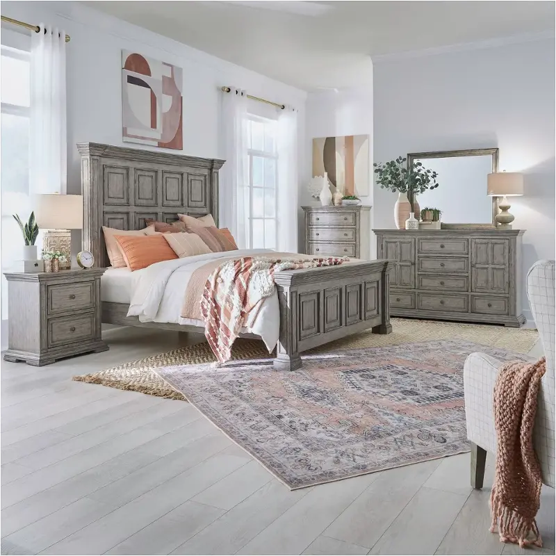 361g-br15 Liberty Furniture Big Valley - Greystone Bedroom Furniture Bed