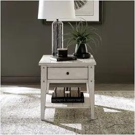 110w-ot1020 Liberty Furniture Lake House - Weathered White Living Room Furniture End Table