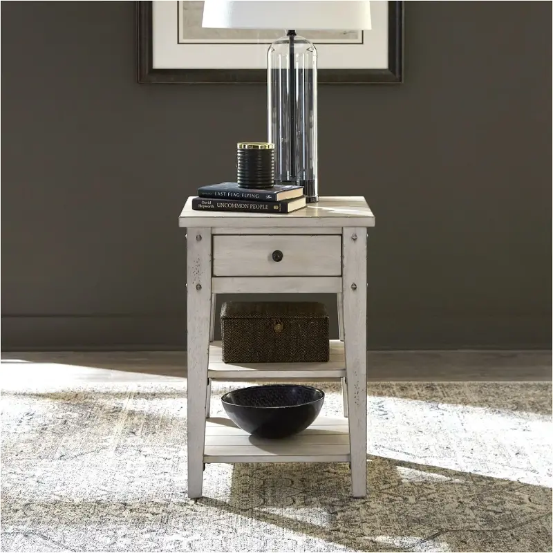 110w-ot1021 Liberty Furniture Lake House - Weathered White Living Room Furniture End Table