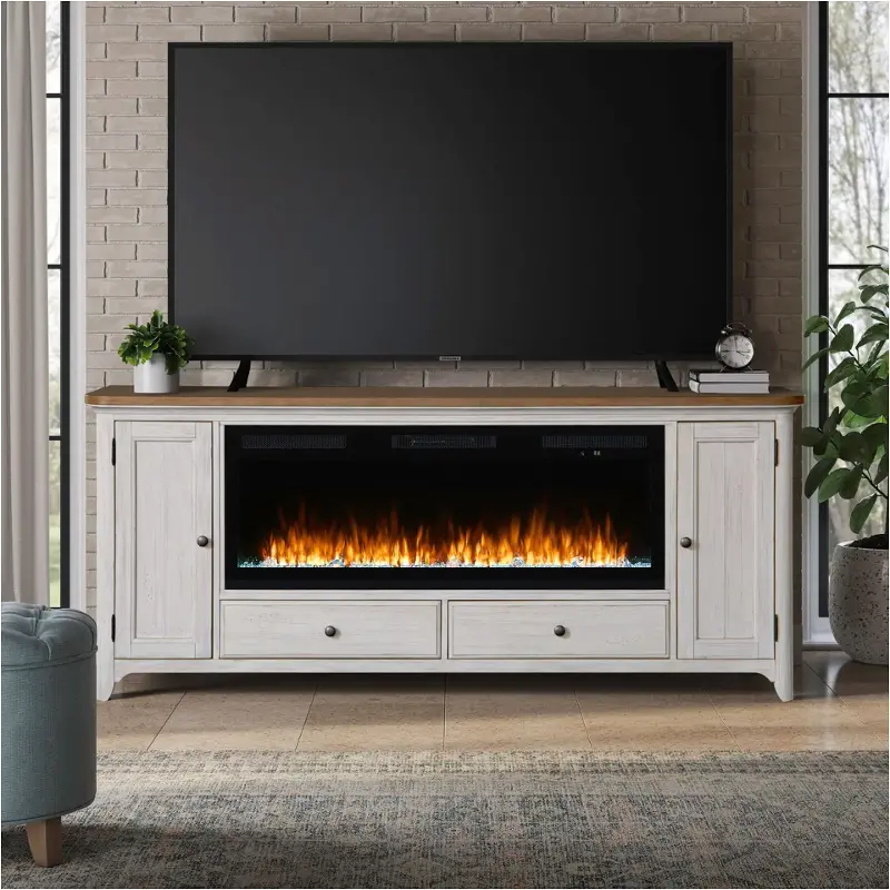 Fire-417-tv80ft Liberty Furniture Fireplace Tv Consoles Accent Furniture Tv Console
