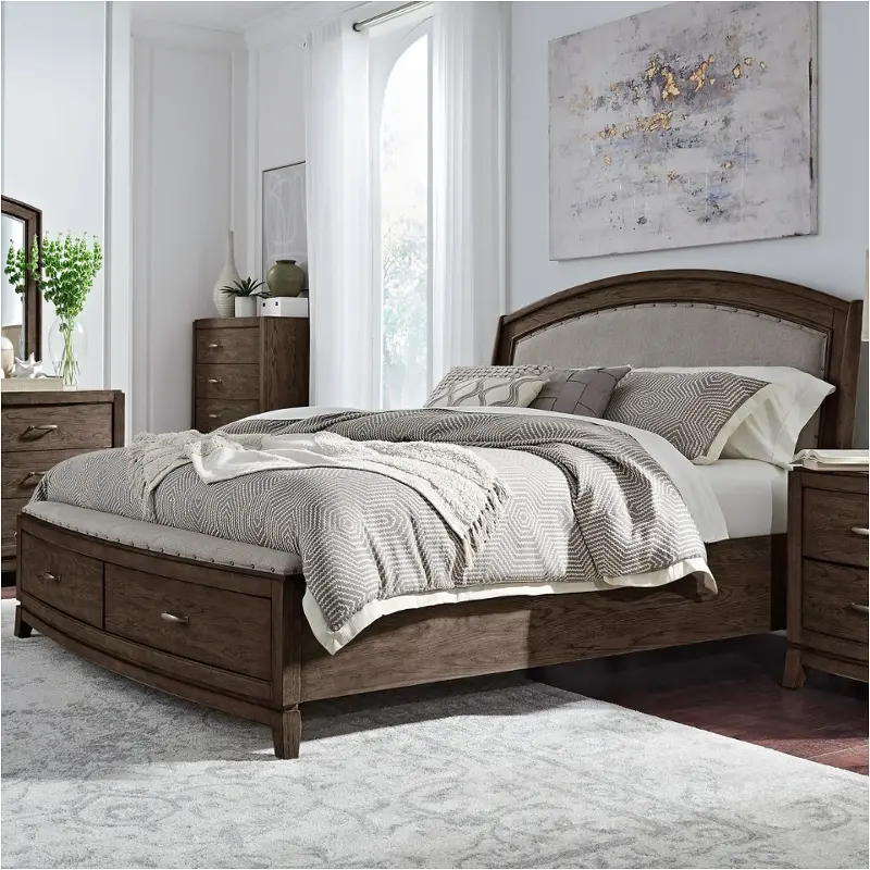 805b-br23hu Liberty Furniture Avalon - Coffee Bean Bedroom Furniture Bed