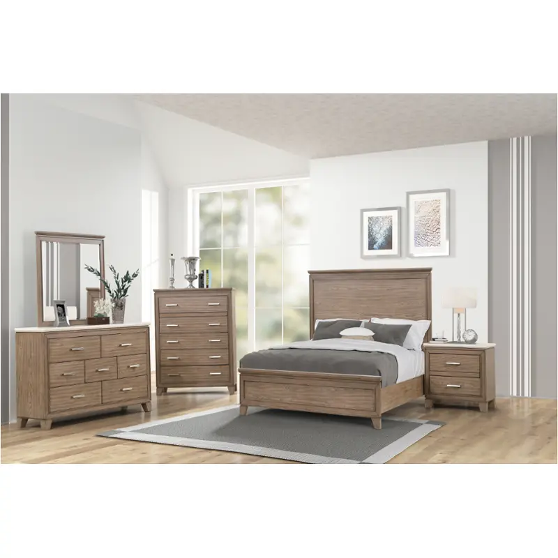 Bed/dresser/mirror/nightstand