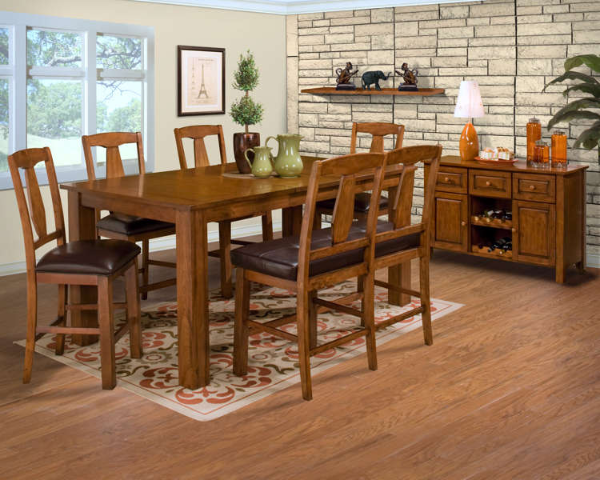 45-829-12 New Classic Furniture Rustic Dining Room Furniture Counter Height Table