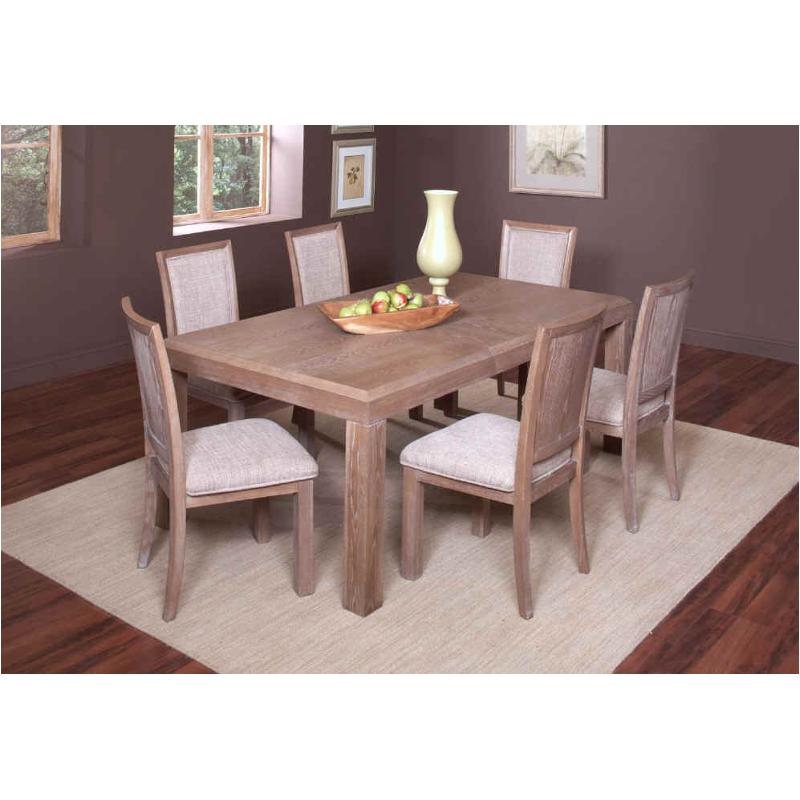4001910 New Classic Furniture Pearl City Dining Table Pewter