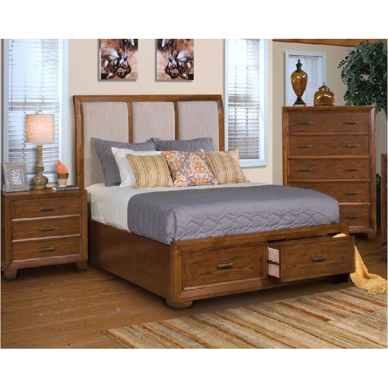 00029310 New Classic Furniture Queen Storage Bed Rustic